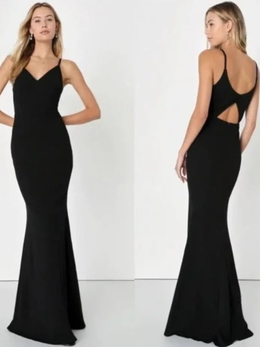 Lulu's Classic Black Maxi Dress